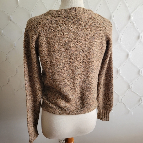 Vintage Anne Klein Sweater •Boucle Knit• Dark Tan • Minimalist • Small - Picture 6 of 7